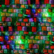 abstract vintage red green square avant-garde watercolor seaml