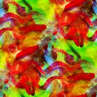 abstract avant-garde red green seamless wallpaper watercolor ar