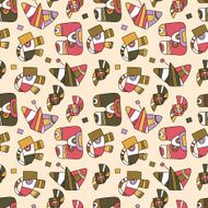 Seamless design with abstract elements
