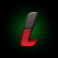 vector wool letter