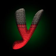 vector wool letter N10