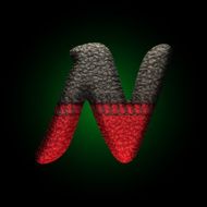 vector wool letter N17