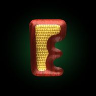vector golden figure with red wood N31