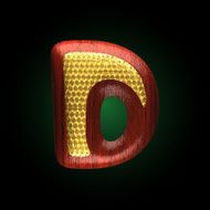 vector golden figure with red wood N32
