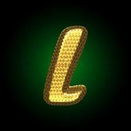 vector golden letter