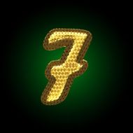vector golden letter N4