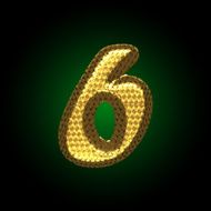 vector golden letter N5