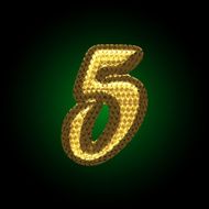 vector golden letter N6
