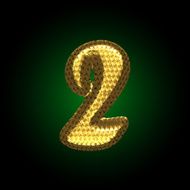 vector golden letter N7