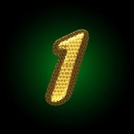 vector golden letter N8