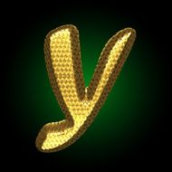 vector golden letter N10