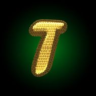 vector golden letter N15