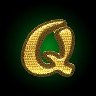 vector golden letter N17