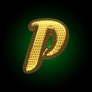 vector golden letter N18