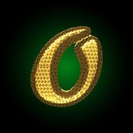 vector golden letter N19