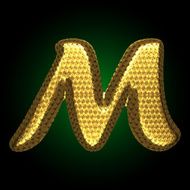vector golden letter N21