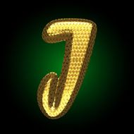 vector golden letter N23