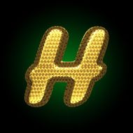 vector golden letter N25
