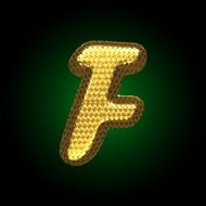 vector golden letter N27