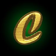 vector golden letter N30