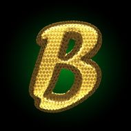 vector golden letter N31