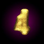 vector golden figure N7