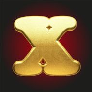 vector golden letter N34