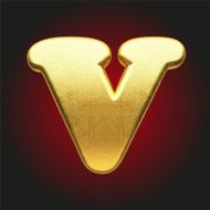 vector golden letter N35