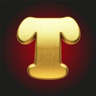 vector golden letter N37