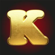 vector golden letter N41