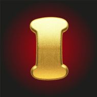 vector golden letter N42