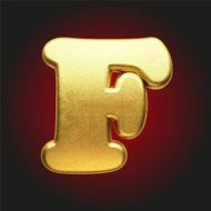 vector golden letter N44