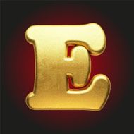 vector golden letter N45