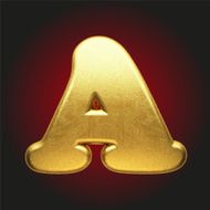 vector golden letter N46