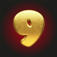 vector golden letter N47