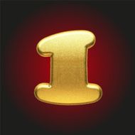 vector golden letter N53