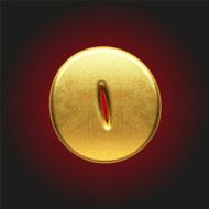 vector golden letter N54