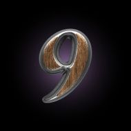 vector metal and wood figure N2