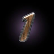 vector metal and wood figure N9
