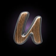vector metal and wood figure N16