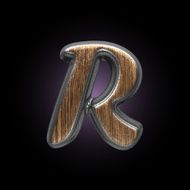 vector metal and wood figure N19