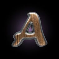 vector metal and wood figure N34