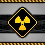 Radioactive symbol abstract background industrial template