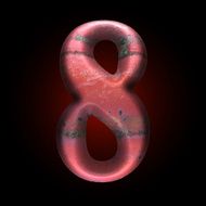 Vector old metal letter N2