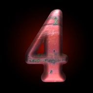 Vector old metal letter N5