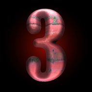 Vector old metal letter N6