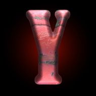 Vector old metal letter N10