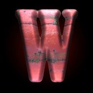 Vector old metal letter N12