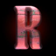 Vector old metal letter N16