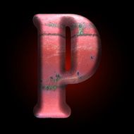 Vector old metal letter N18